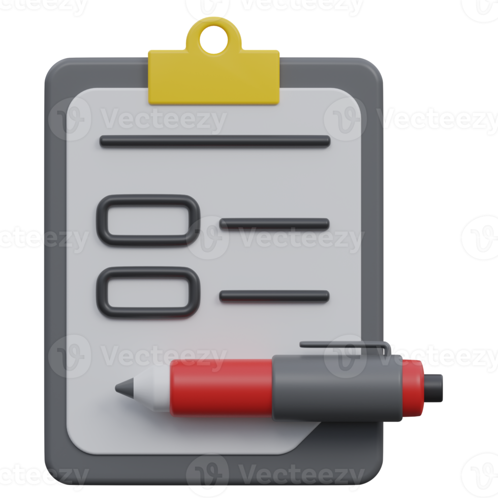 feedback form 3d render icon illustration with transparent background png