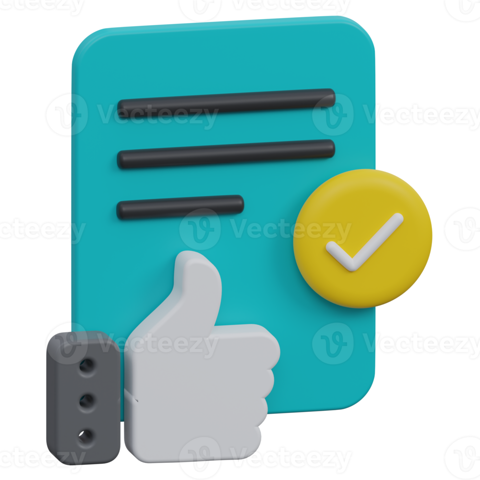 review form 3d render icon illustration with transparent background png
