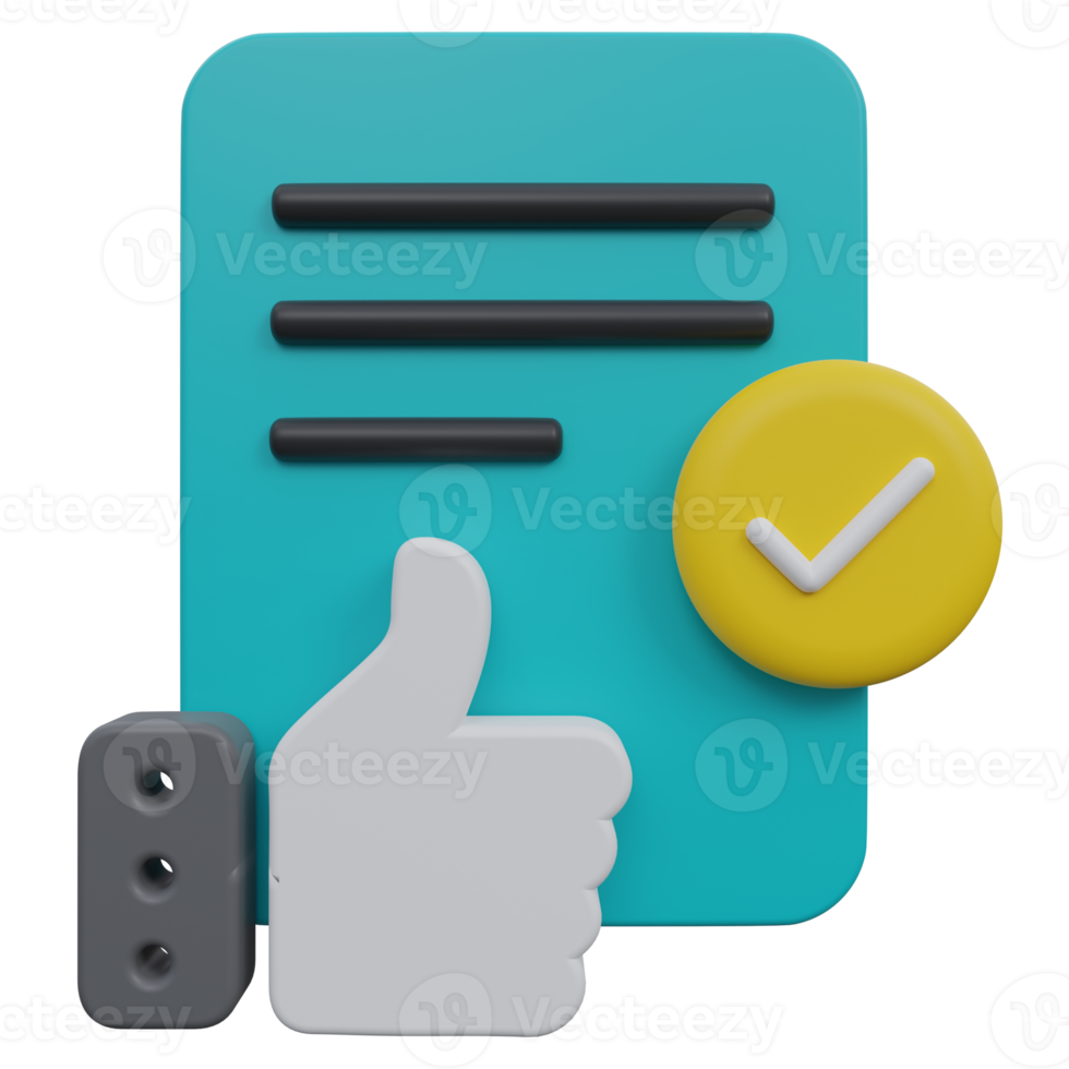review form 3d render icon illustration with transparent background png