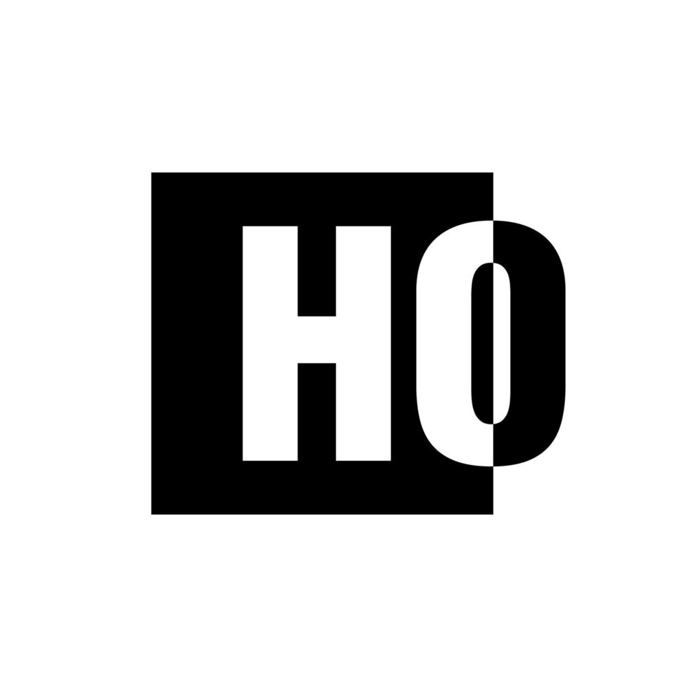 Ho empresa nombre inicial letras monograma. Ho vector icono.