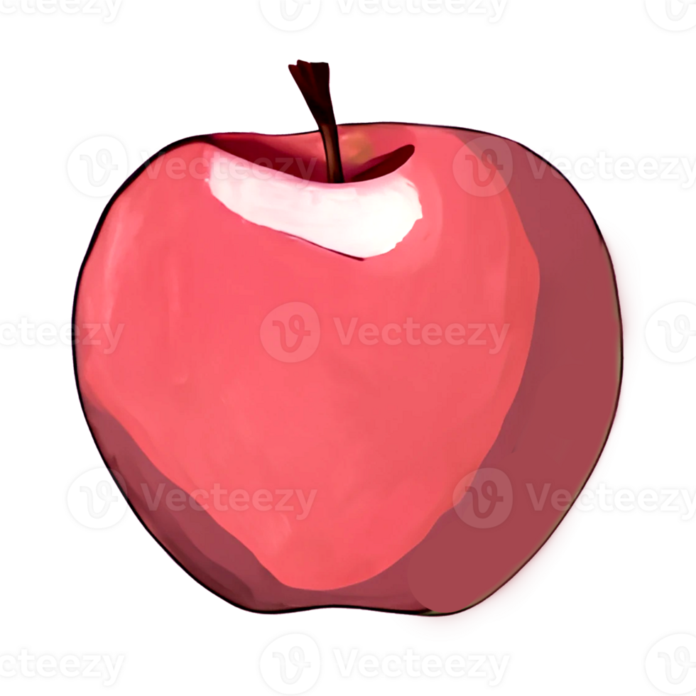 watercolor red apple png