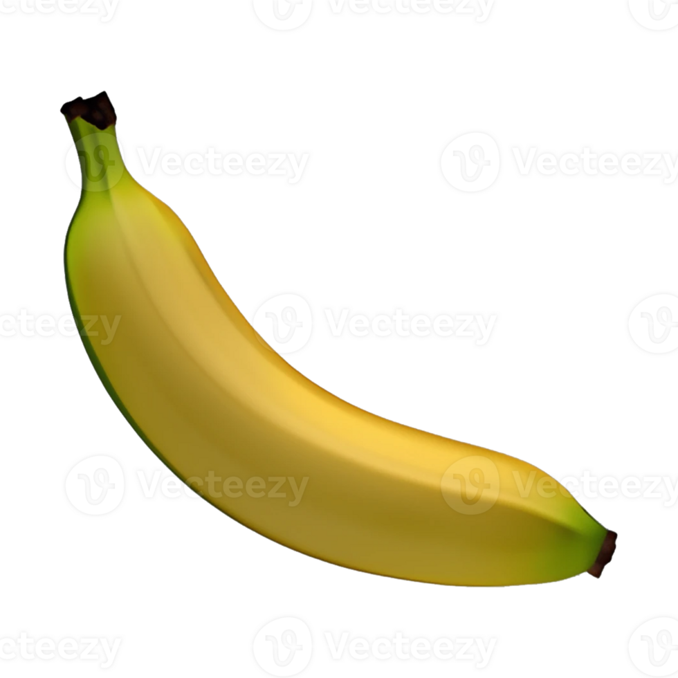 3d Banana isolated on transparent background png