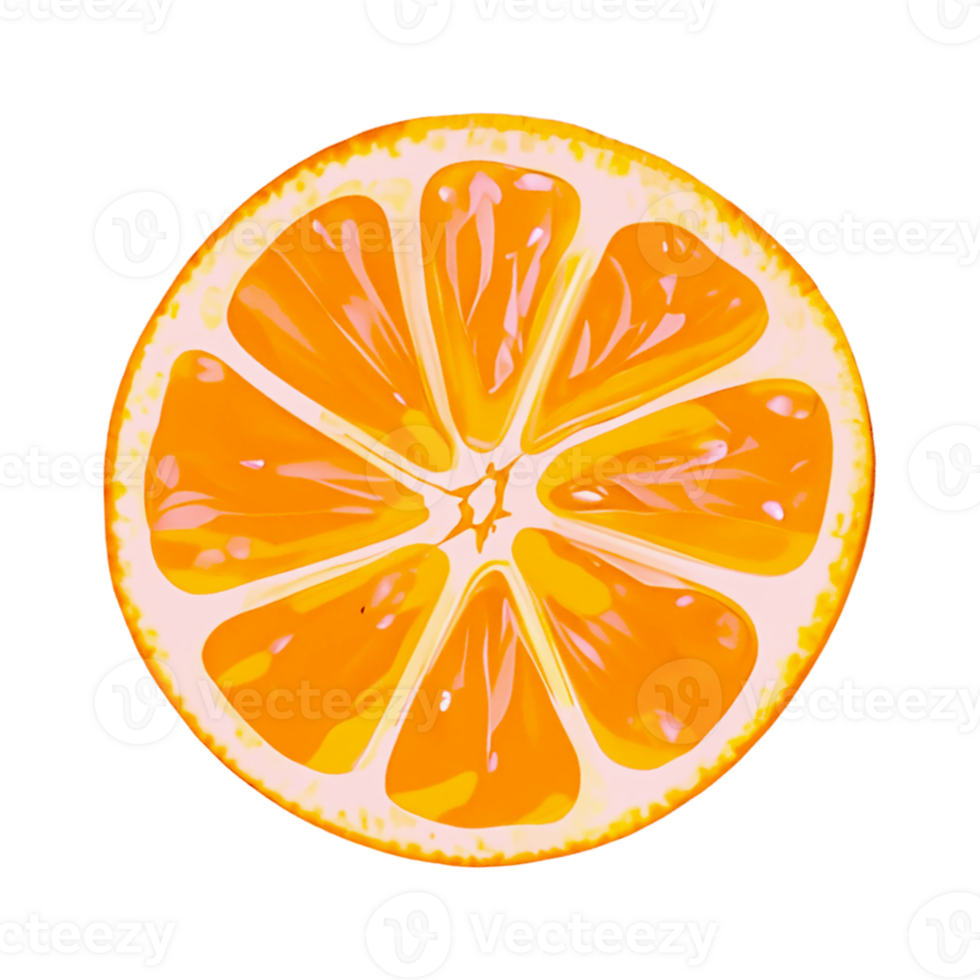 Orange Slice 3d render png