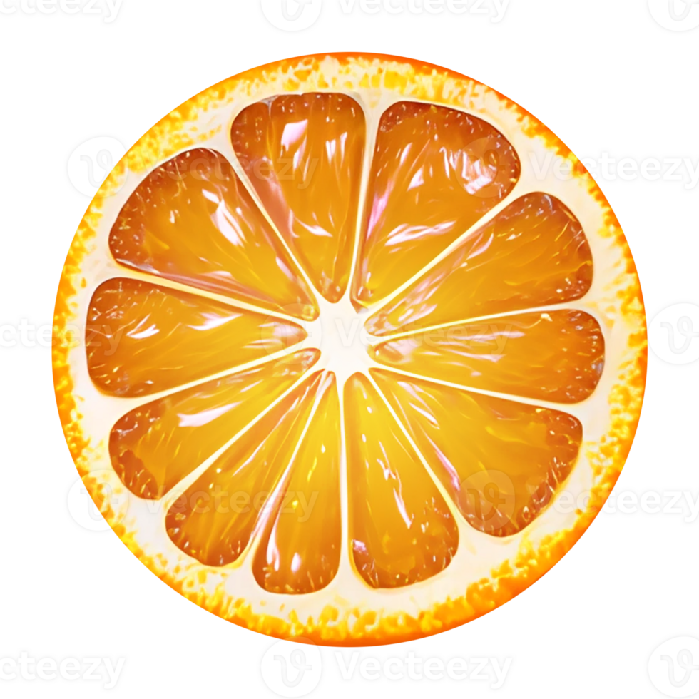 orange slice 3d render png