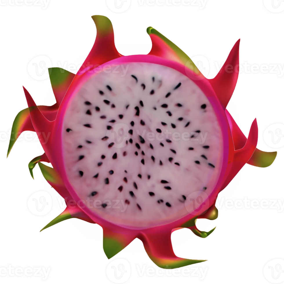 Dragon fruit 3d render png