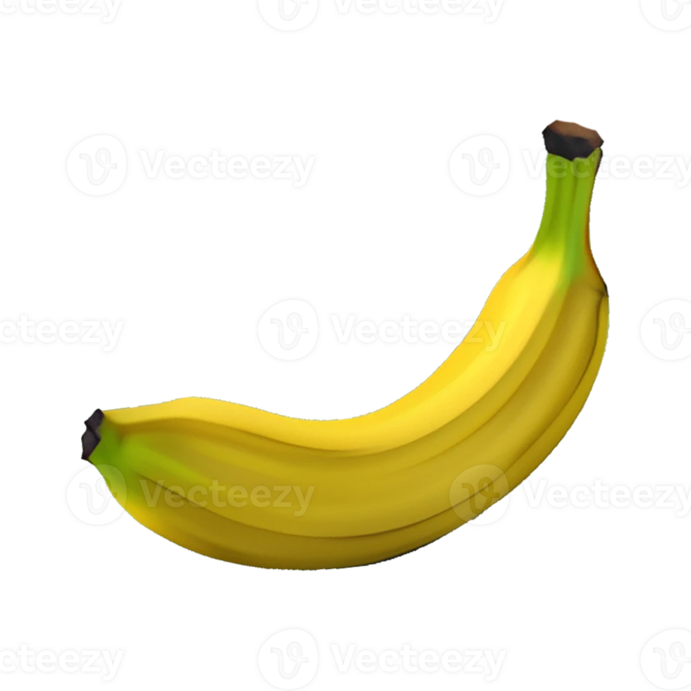 3d Banana isolated on transparent background png