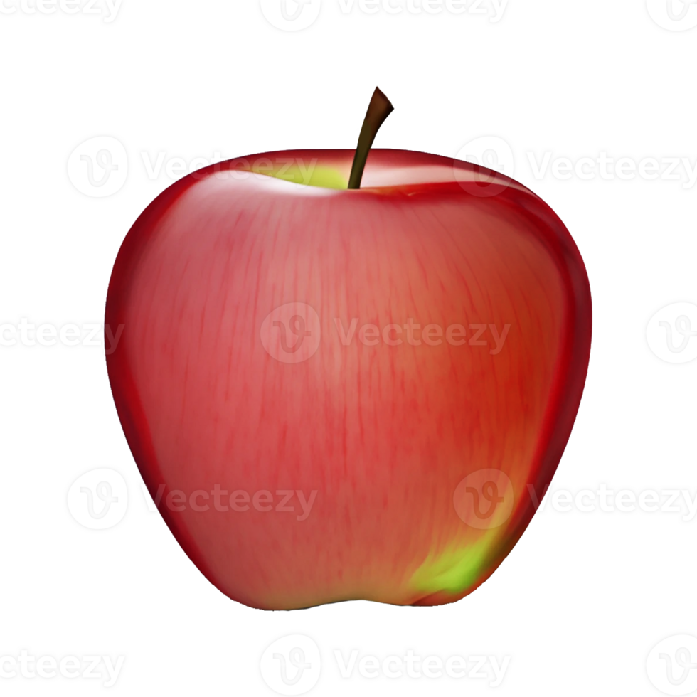 Red Apple isolated 3d png