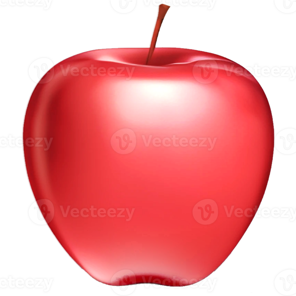 Red Apple isolated 3d png