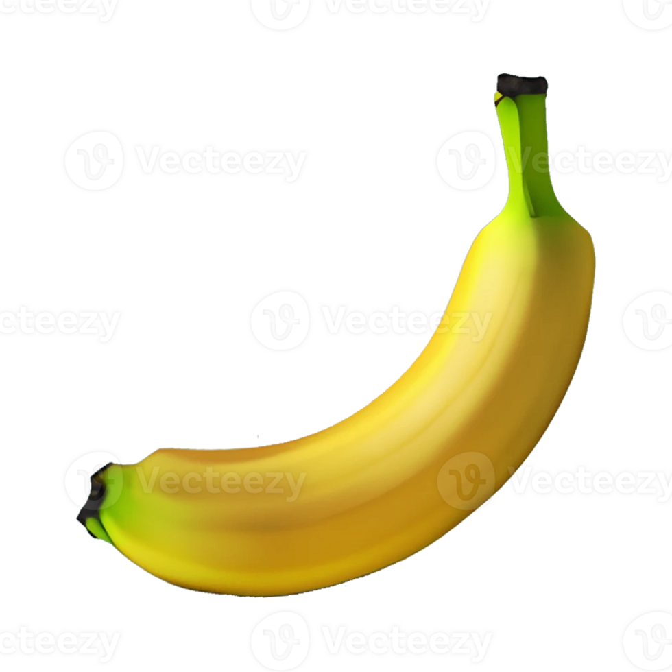 3d Banana isolated on transparent background png