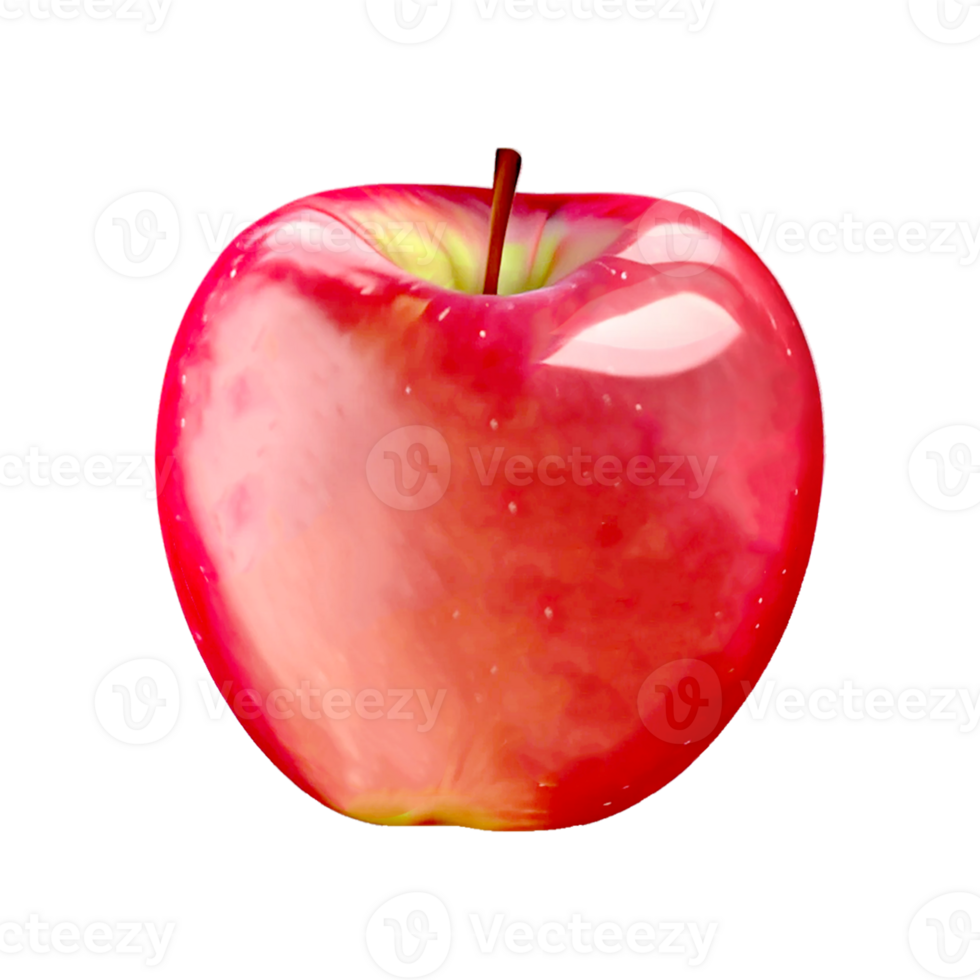 Red Apple isolated 3d png