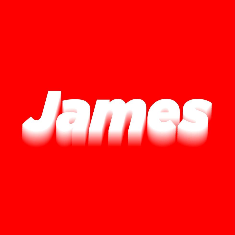 James Niños nombre tipografía. James letras Arte. vector