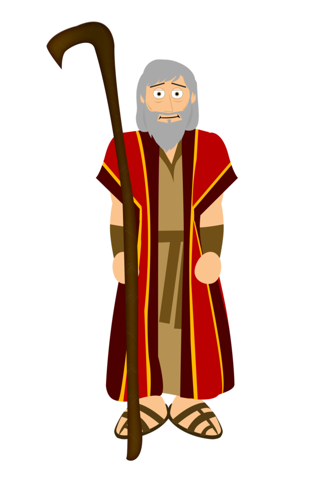 Cartoon Bible Character - Moses png