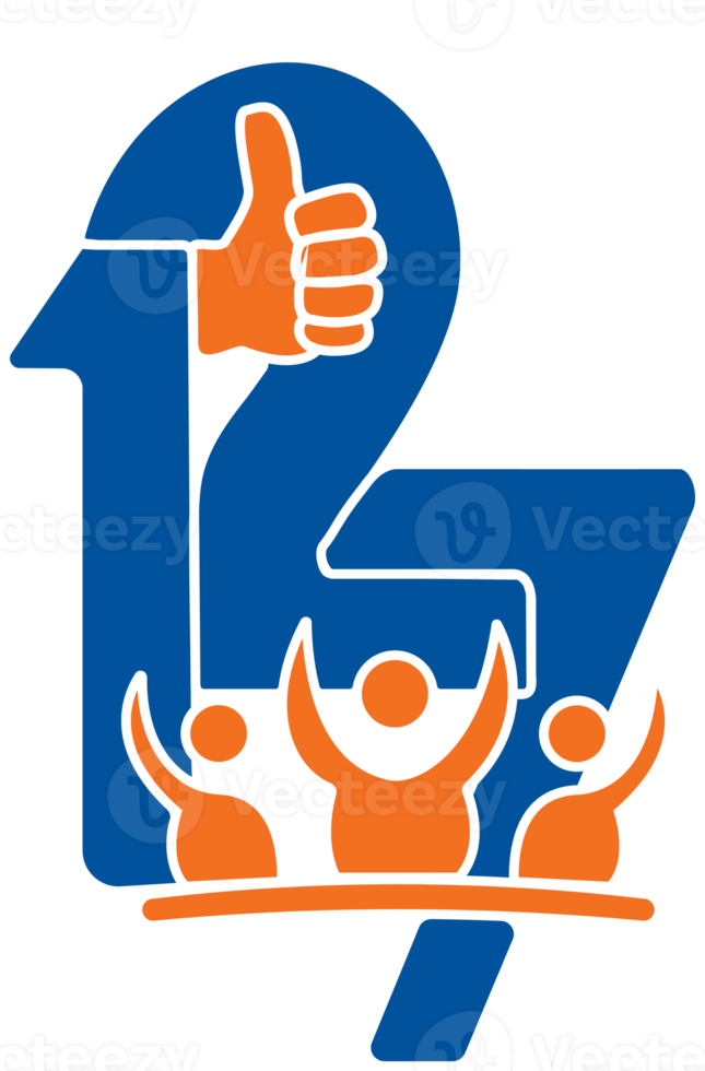 127 logo numero stile png