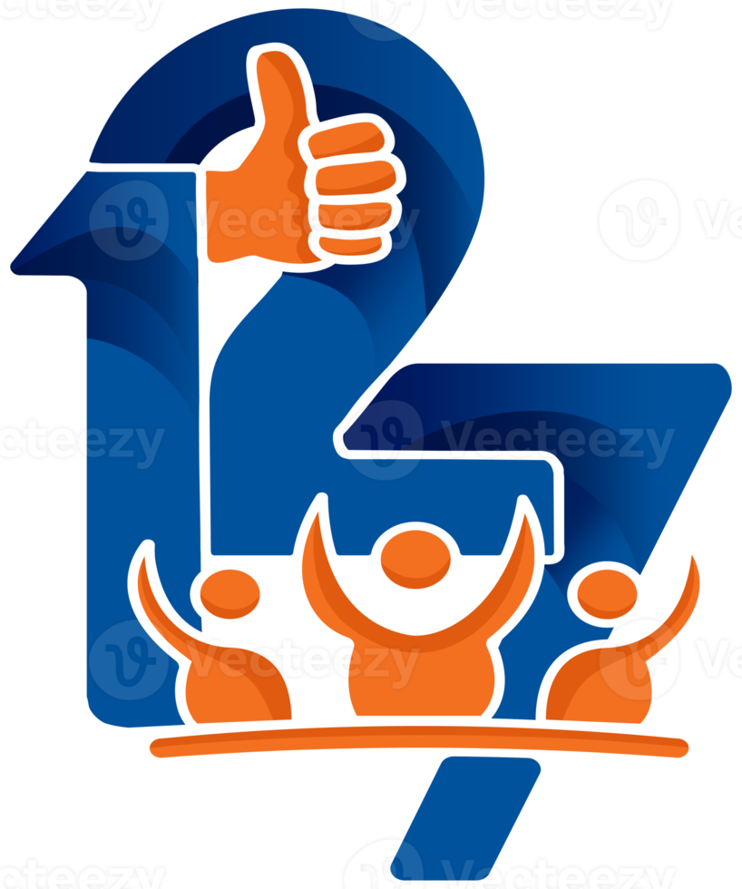 127 Logo Number Style png