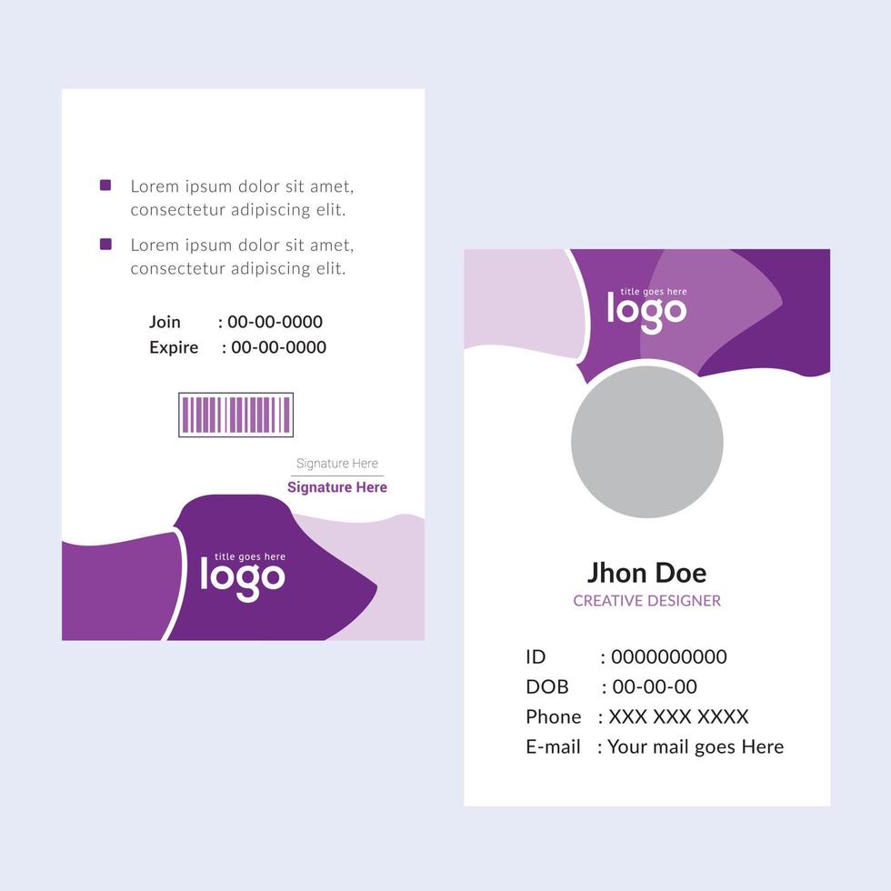 Creative Templates Business Card. Purple Business Cards. Professional and elegant abstract card templates perfect for your company and job title. vector design templates. clean business cards.