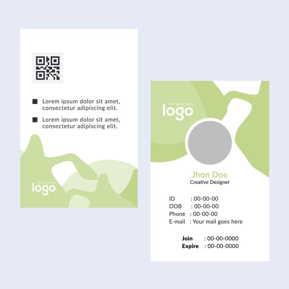 tarjetas de visita de plantillas creativas. tarjetas de visita verdes. Plantillas de tarjetas abstractas profesionales y elegantes perfectas para su empresa y cargo. plantillas de diseño vectorial. tarjetas de visita limpias. vector