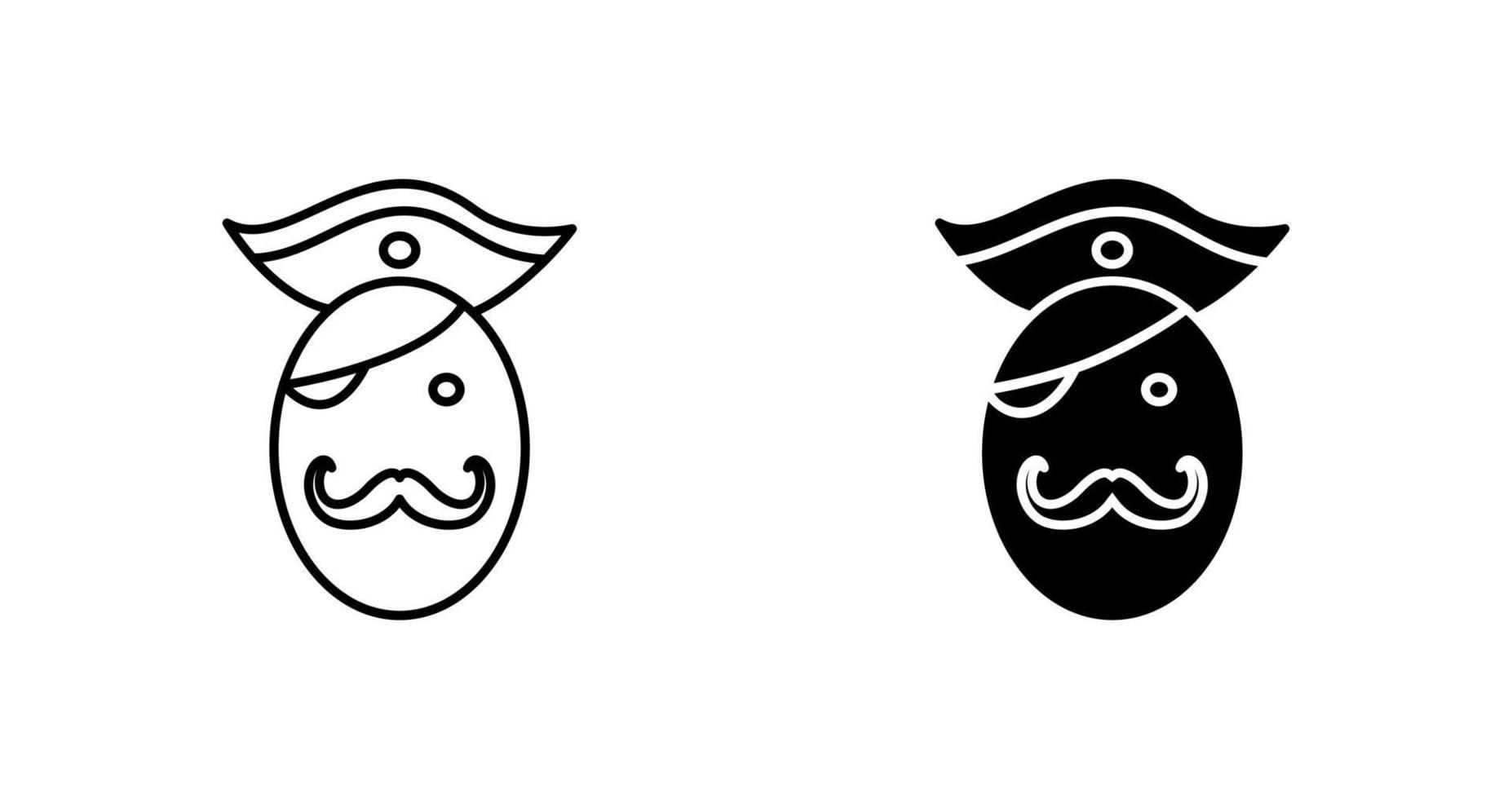 Pirate in Hat Vector Icon