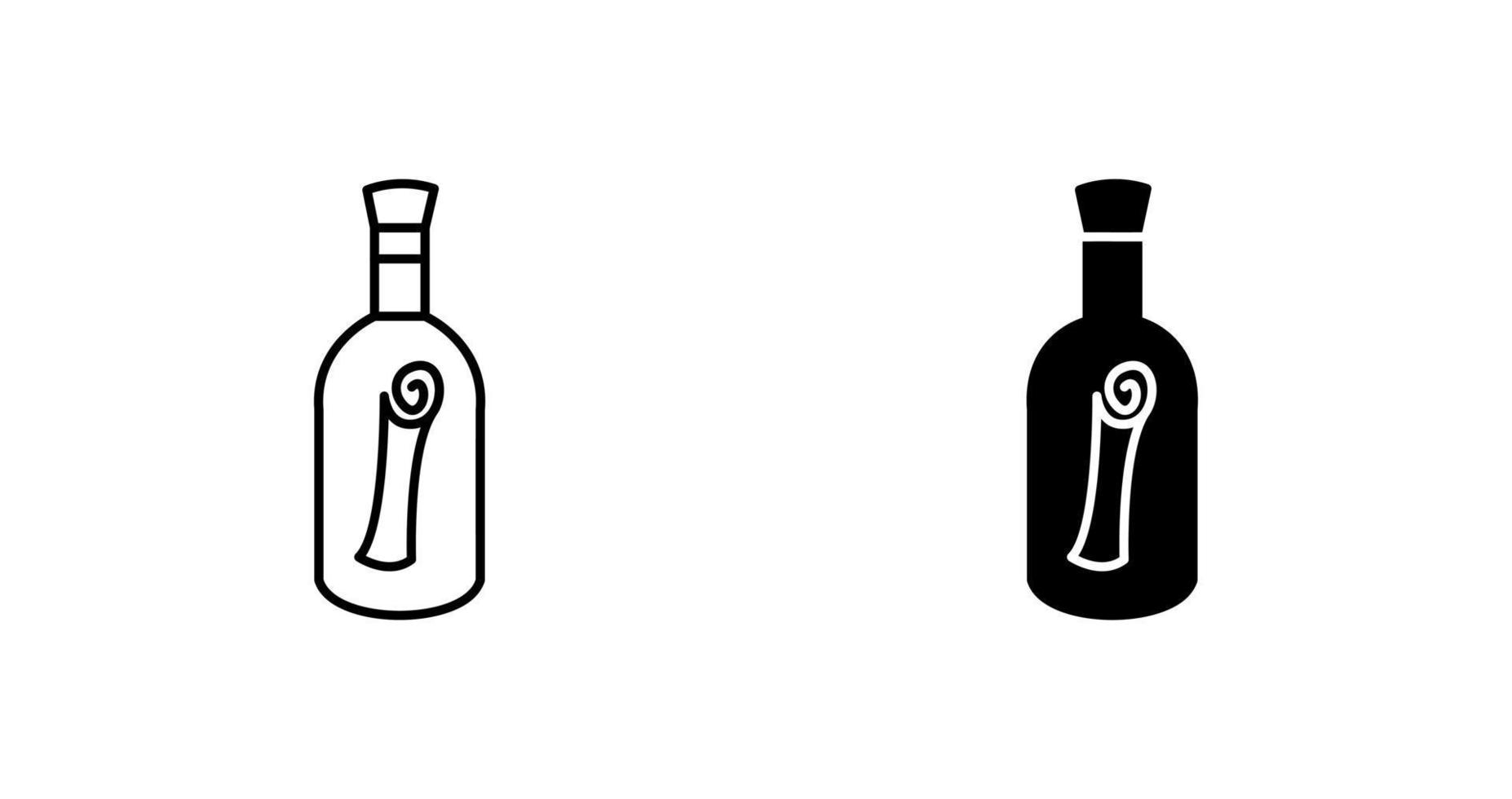 Scroll in Bottle Vector Icon