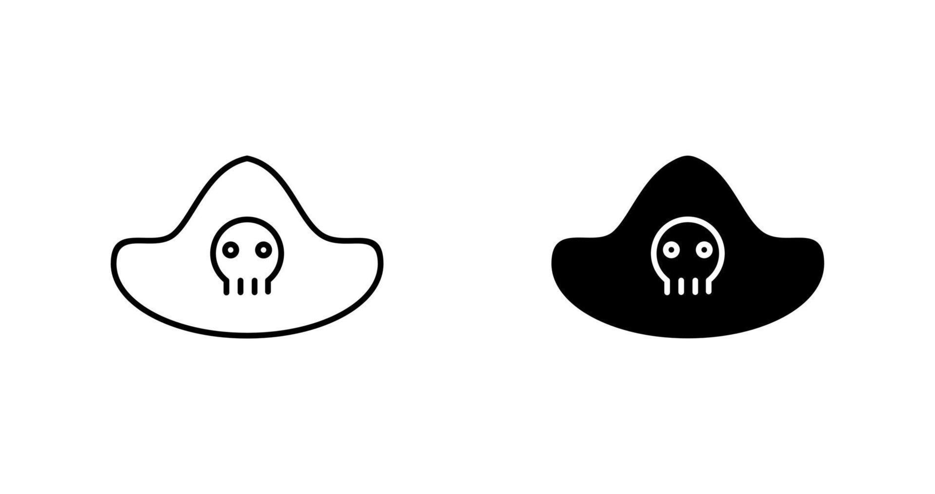 icono de vector de sombrero pirata