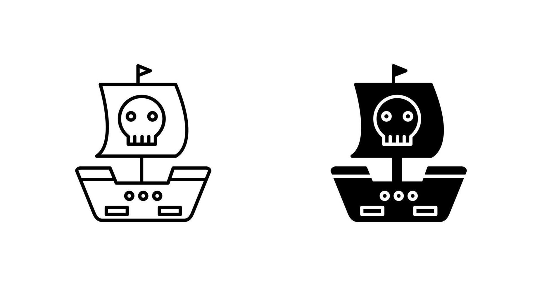 Pirate Ship Vector Icon