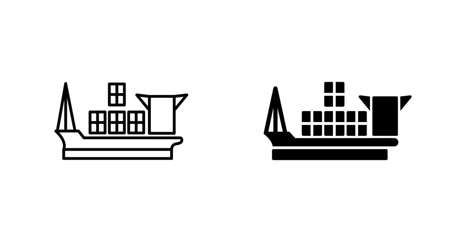 Cargo Ship Vector Icon