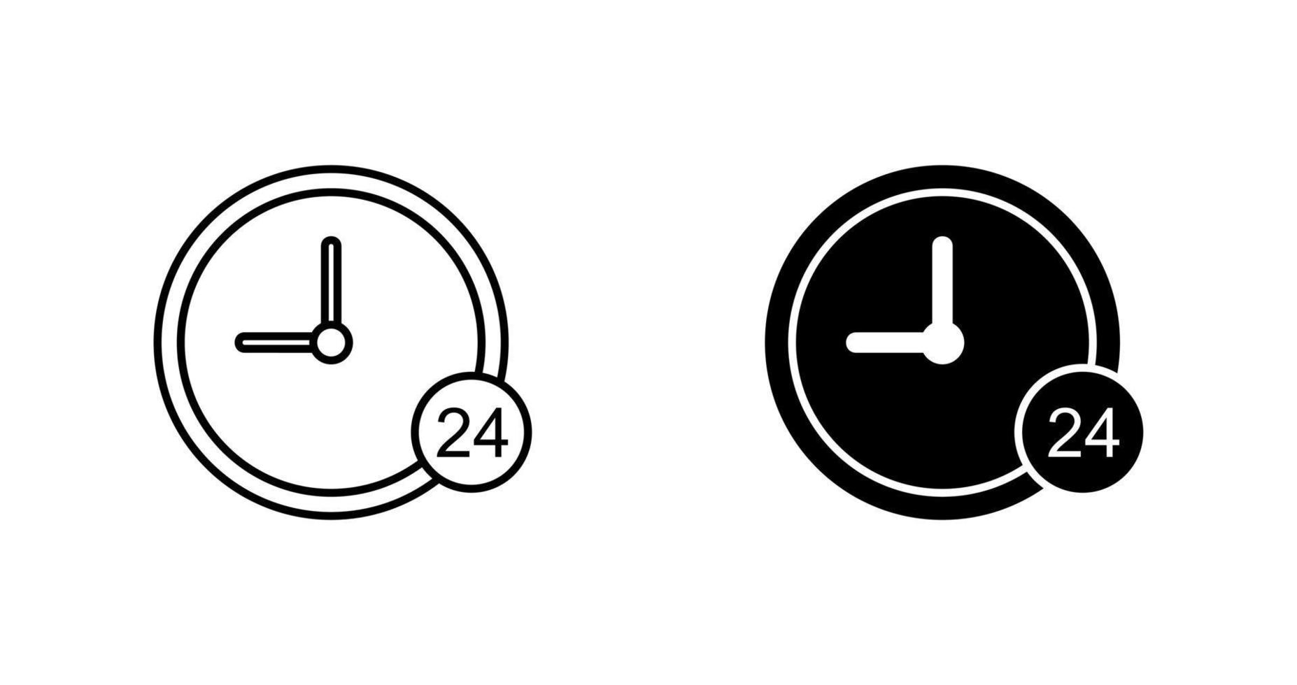 24 Hour Service Vector Icon