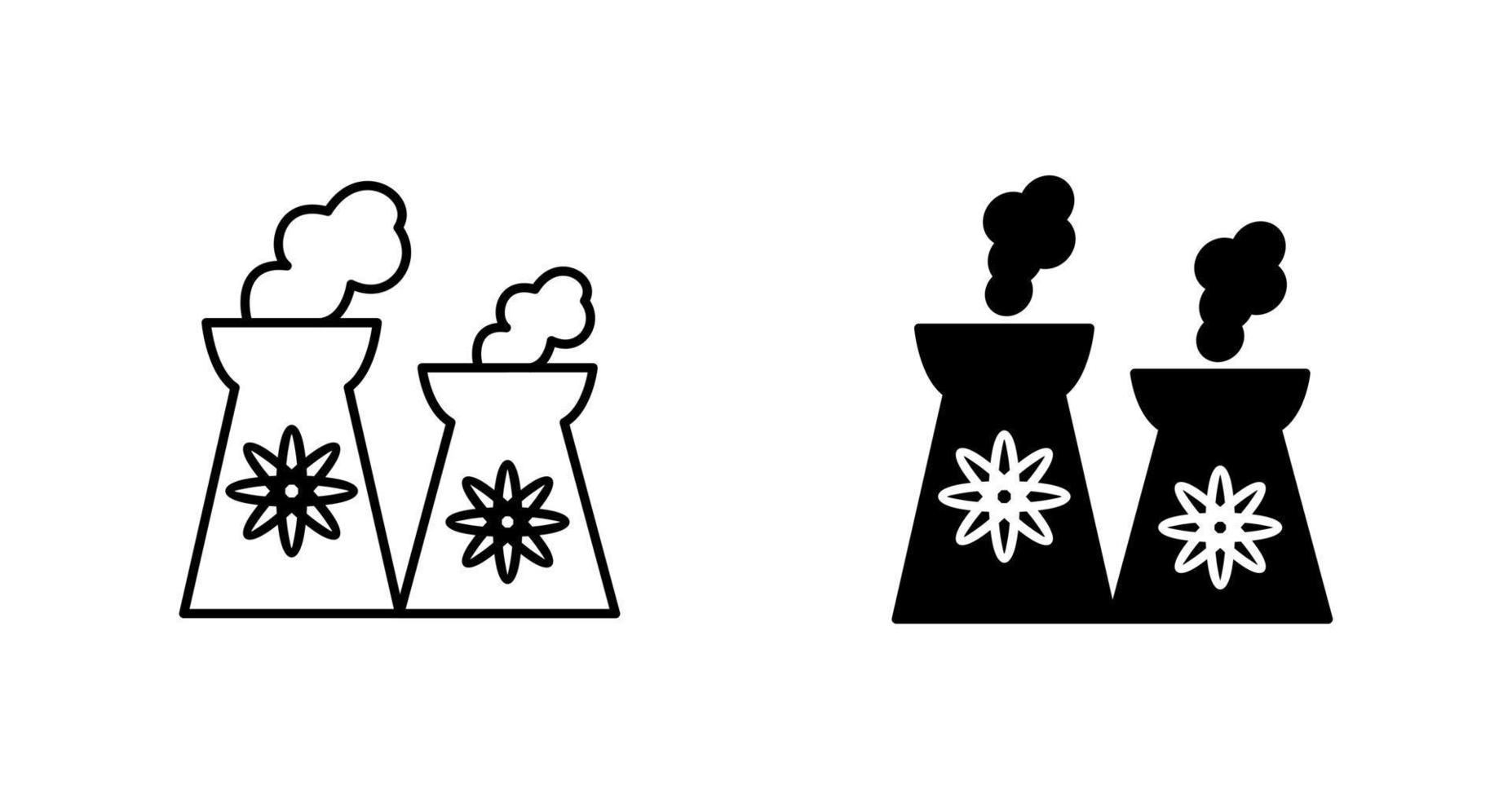 Nuclear Plant Vector Icon