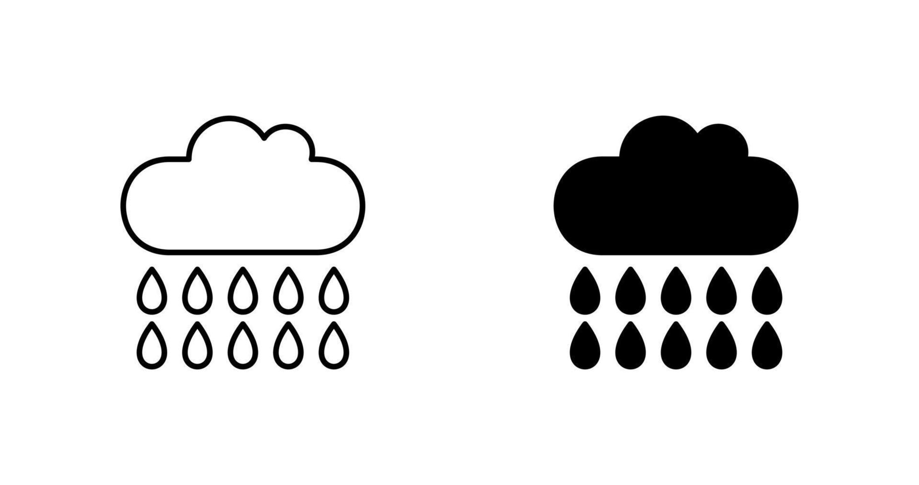 icono de vector de lluvia