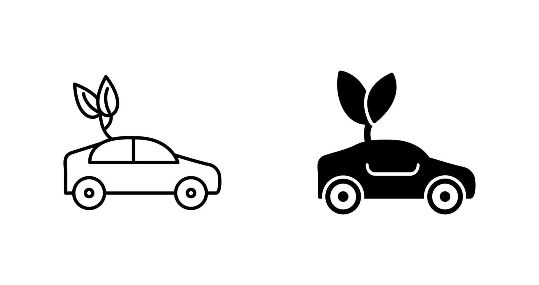 icono de vector de coche ecológico