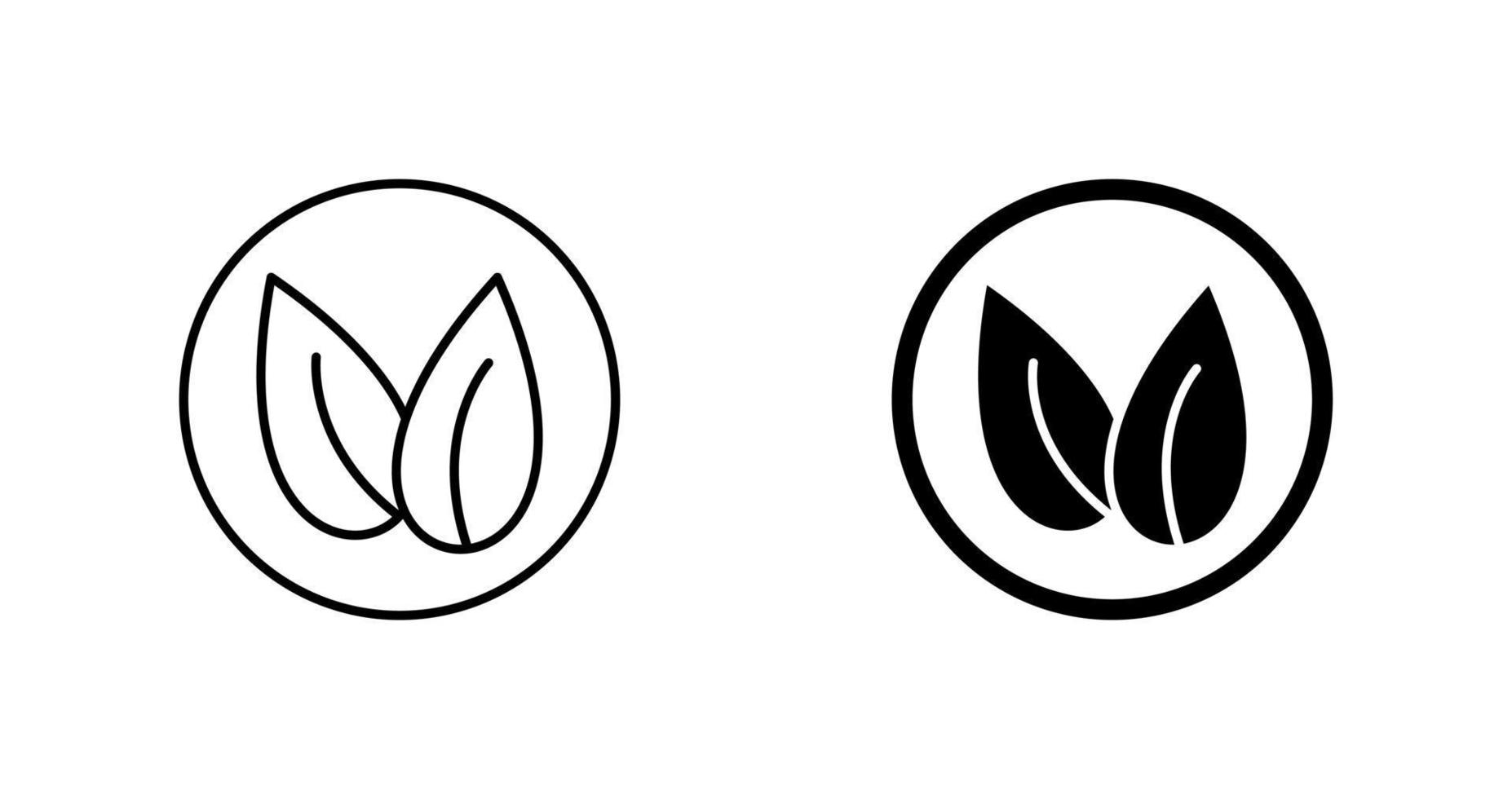 Two Leaves Vector Icon