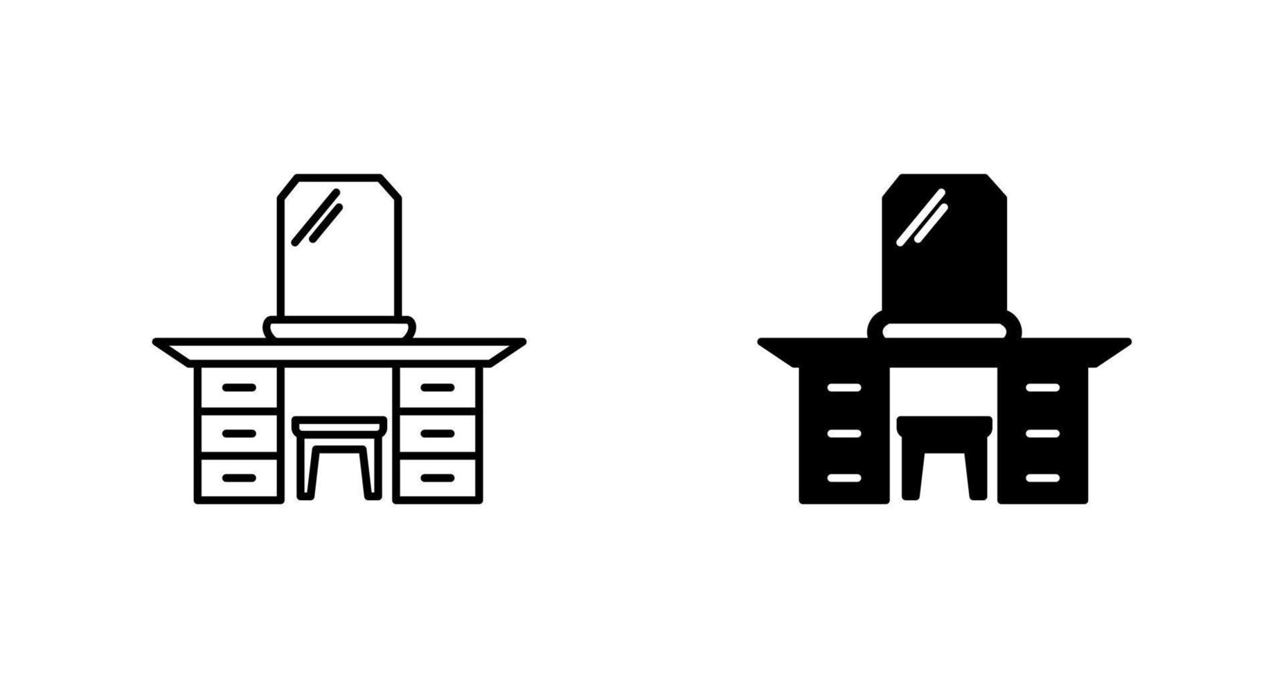 Table with Drawers Vector Icon