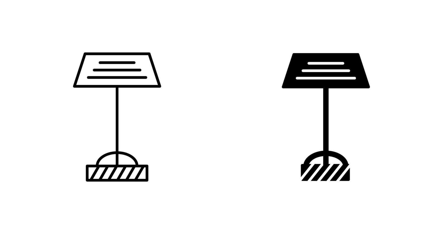 Lamps Stand Vector Icon