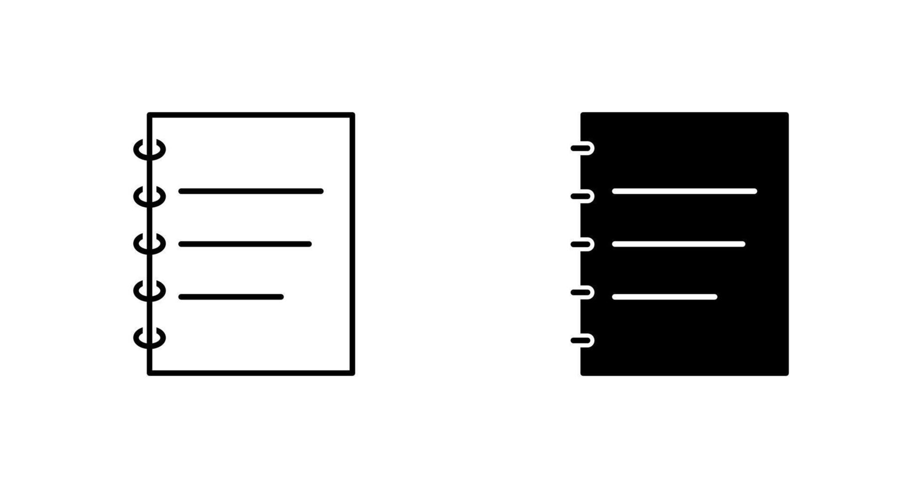 icono de vector de bloc de notas