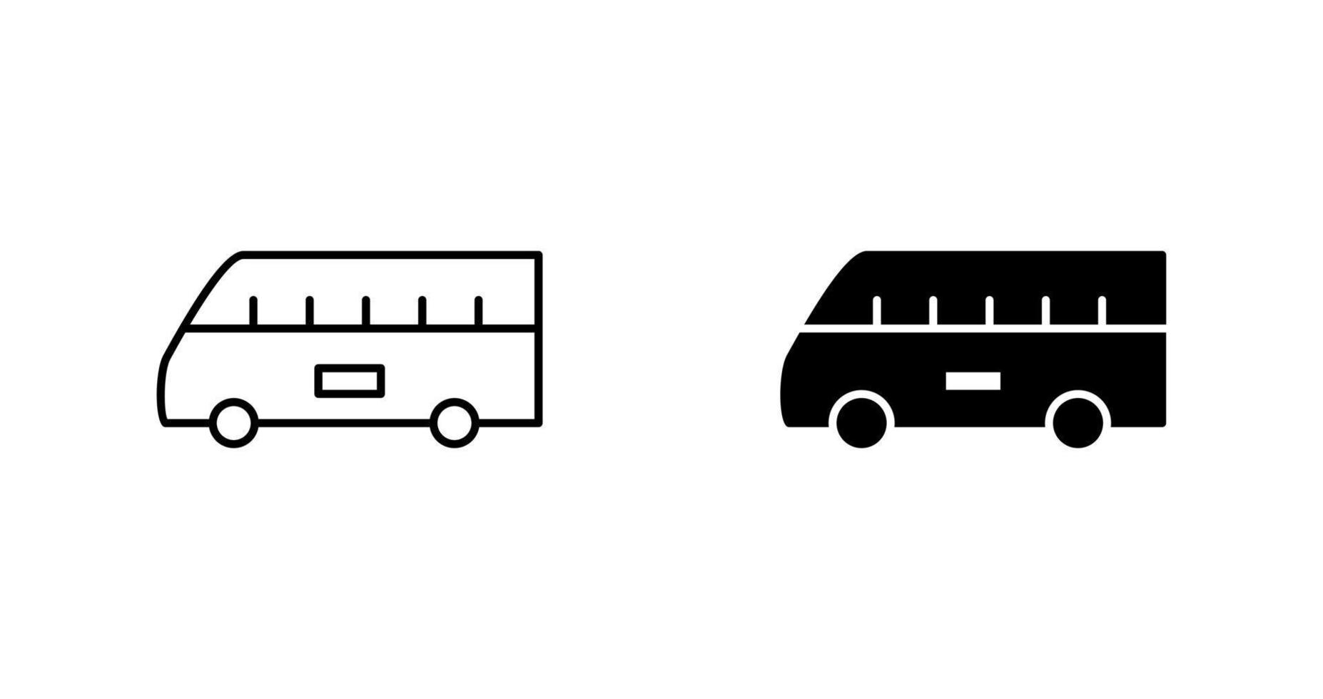 autobús en el icono de vector de aeropuerto