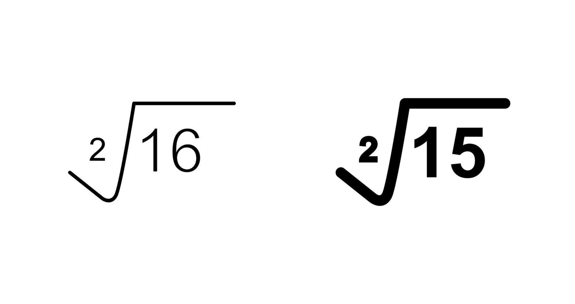 Square Root Vector Icon