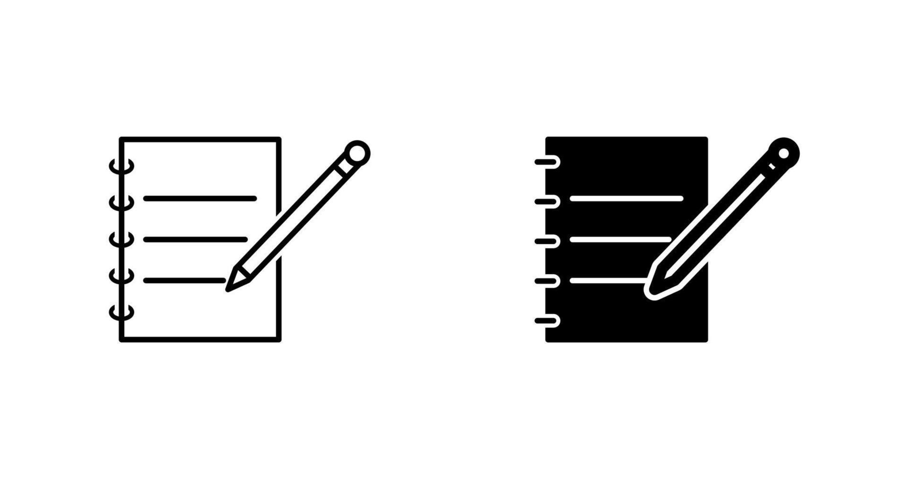 Notebook and Pen Vector Icon