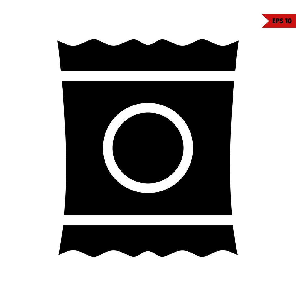 wheat in bag glyph icon vector