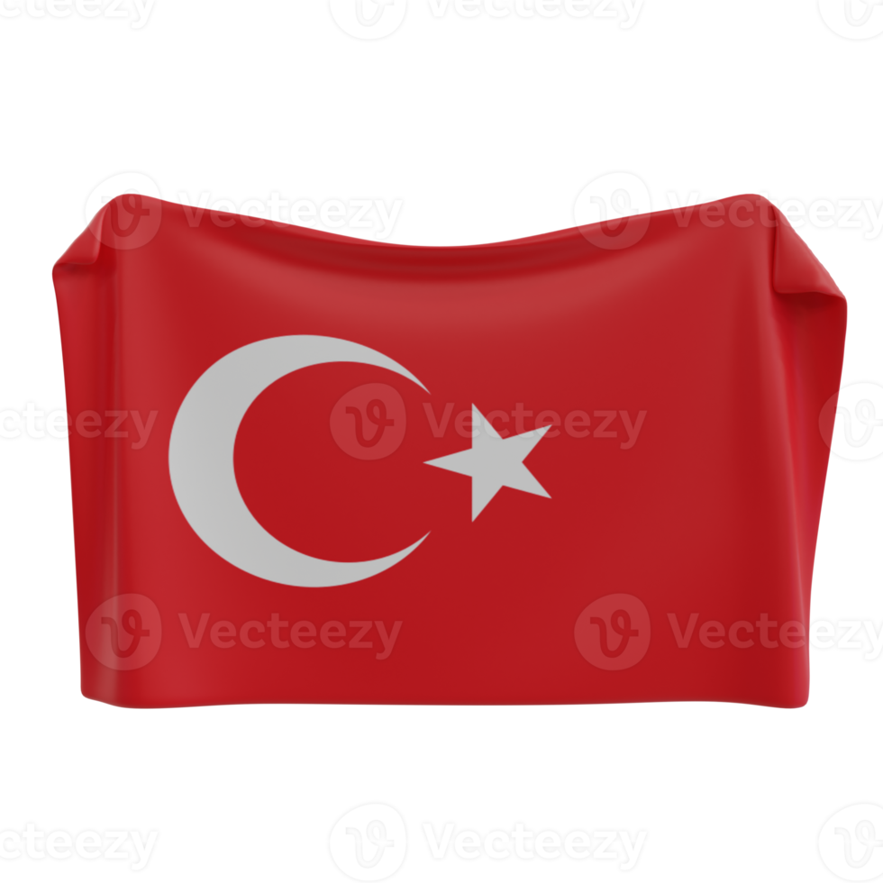 3D Flag Turkey png