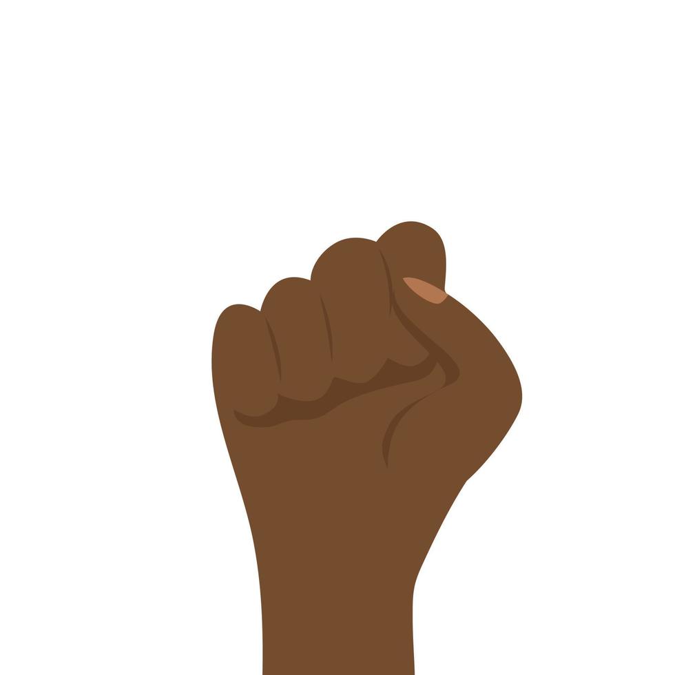 Fist African hand. Symbol of power. vector