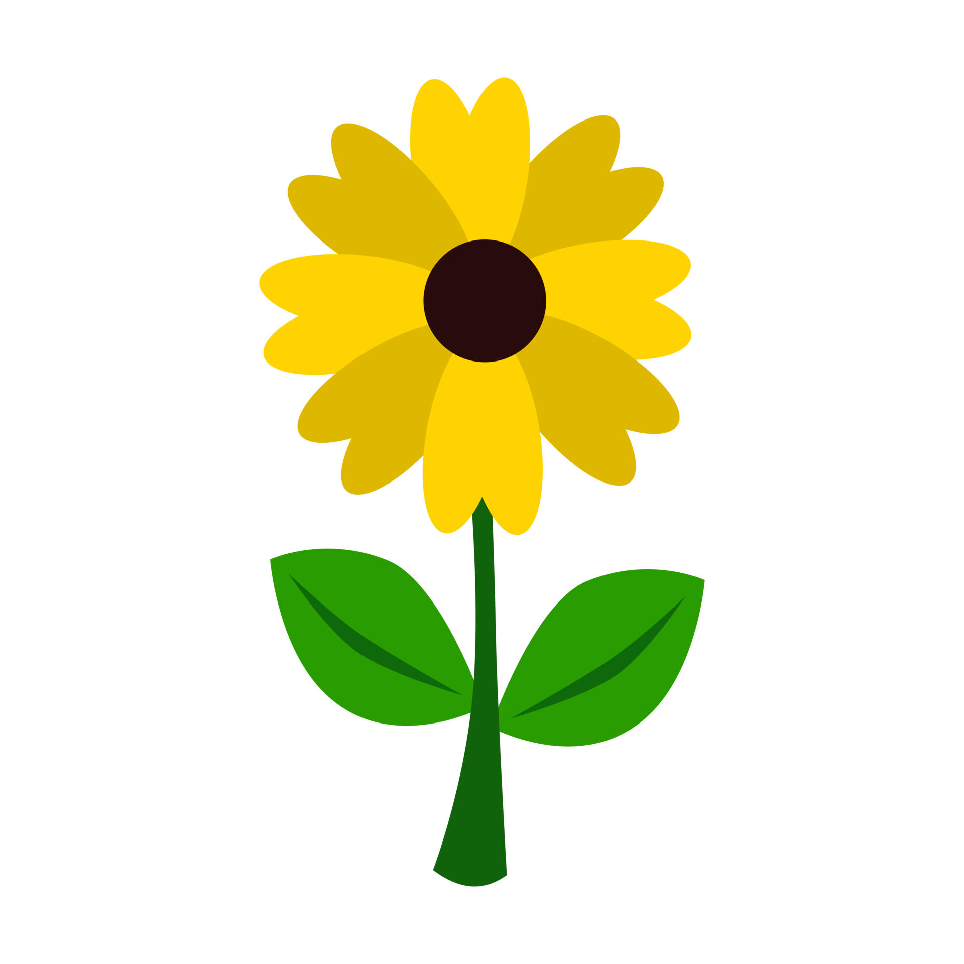 flower cartoon design in yellow color 22280062 PNG