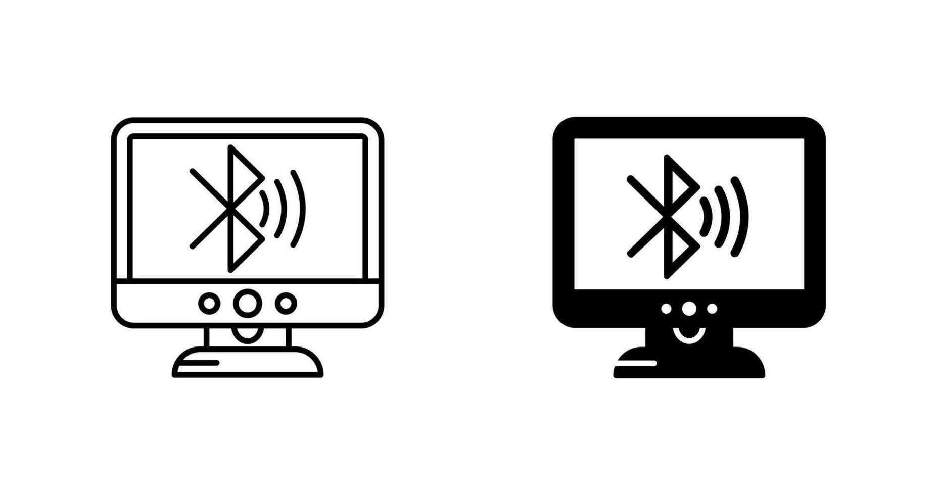 icono de vector de bluetooth lcd