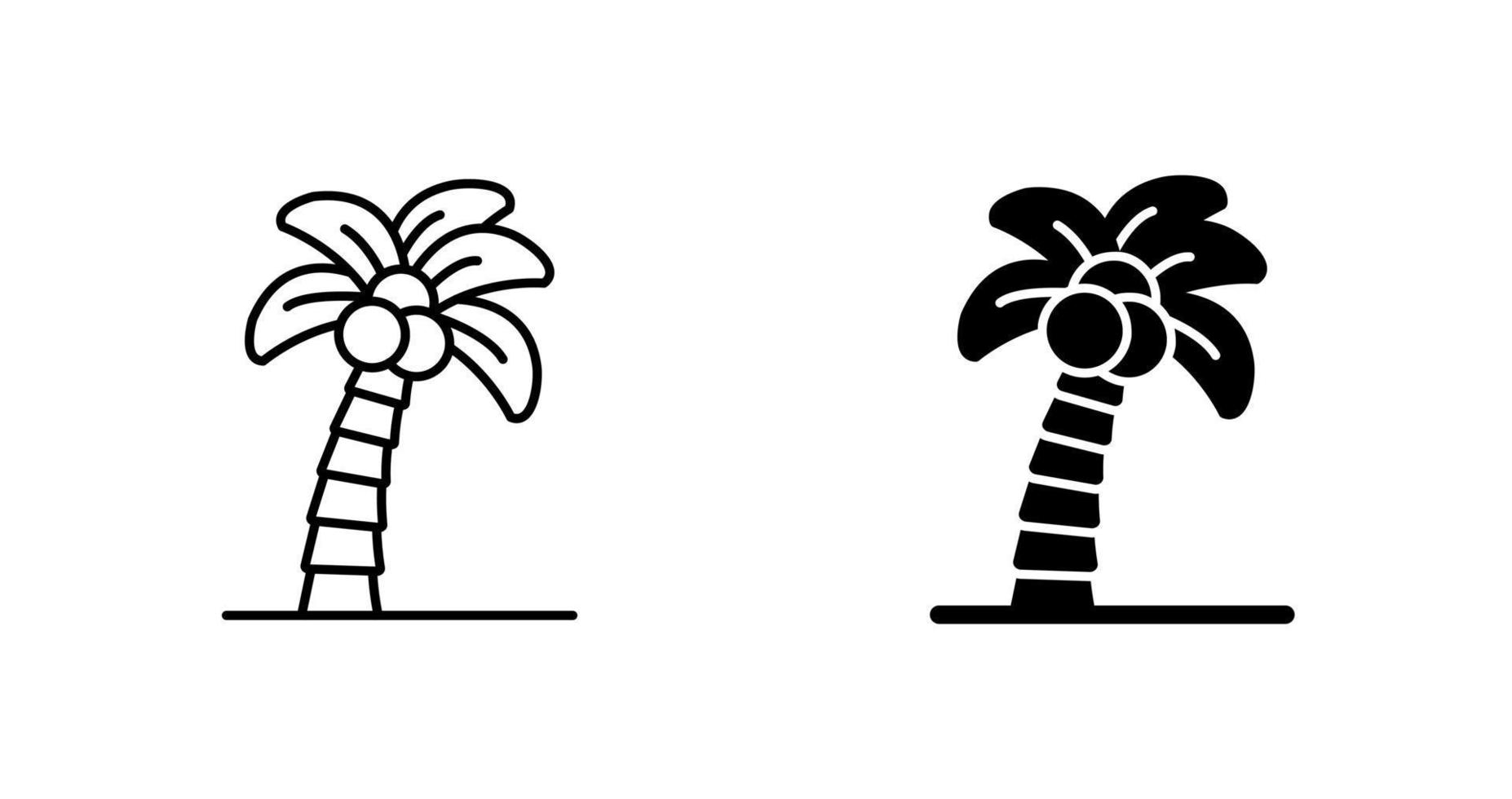 icono de vector de árbol de Palma