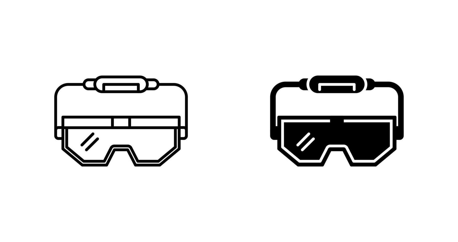 icono de vector de gafas de laboratorio