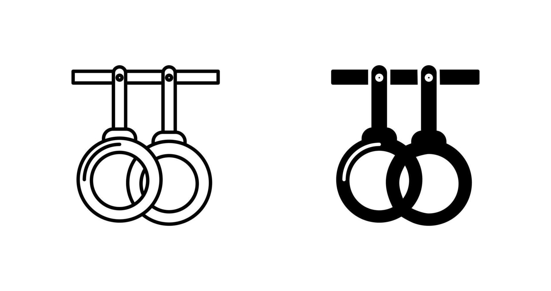 icono de vector de anillos de gimnasio