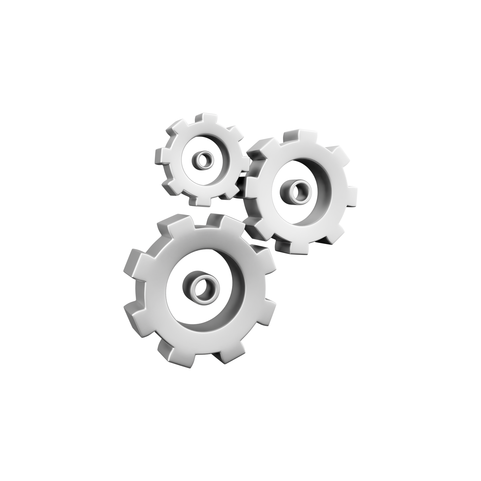 Free 3D render gear icon. Unique 3d setting icon, simple 3d model set