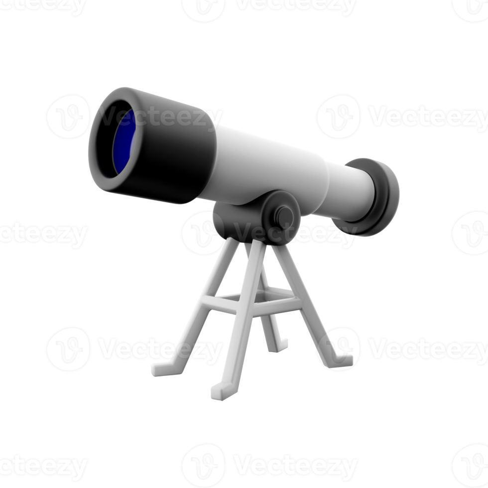 3d rendering space telescope school education icon 3d rendering space telescope icon. png
