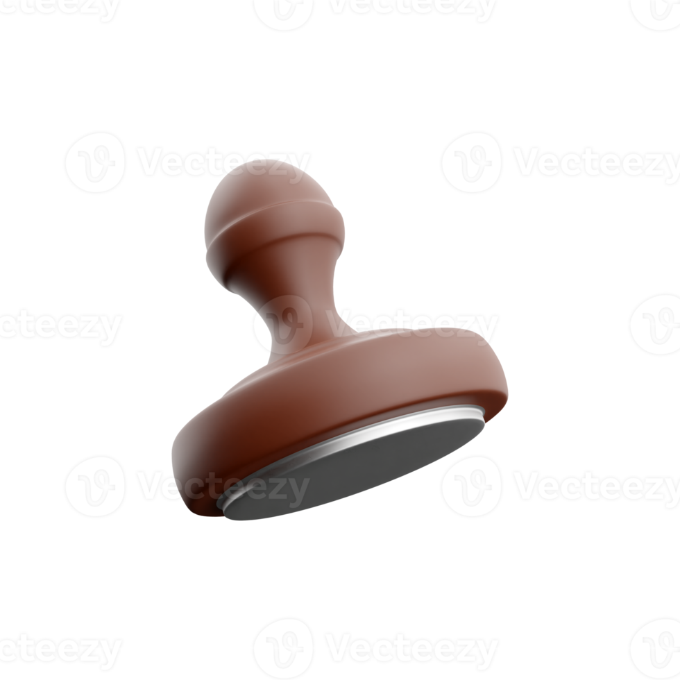3d rendering of cute icon illustration stamp approved. 3D render stamp icon on white background. png