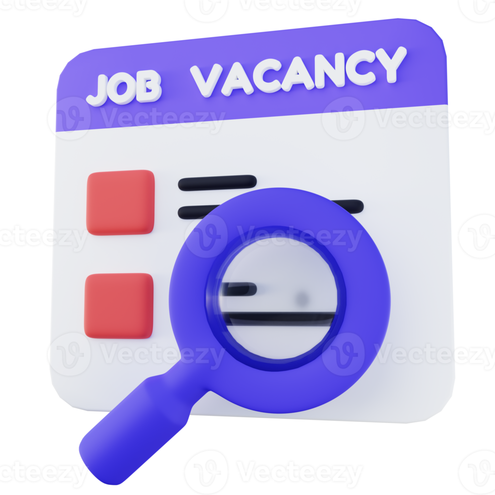 3d illustration de emploi poste vacant png