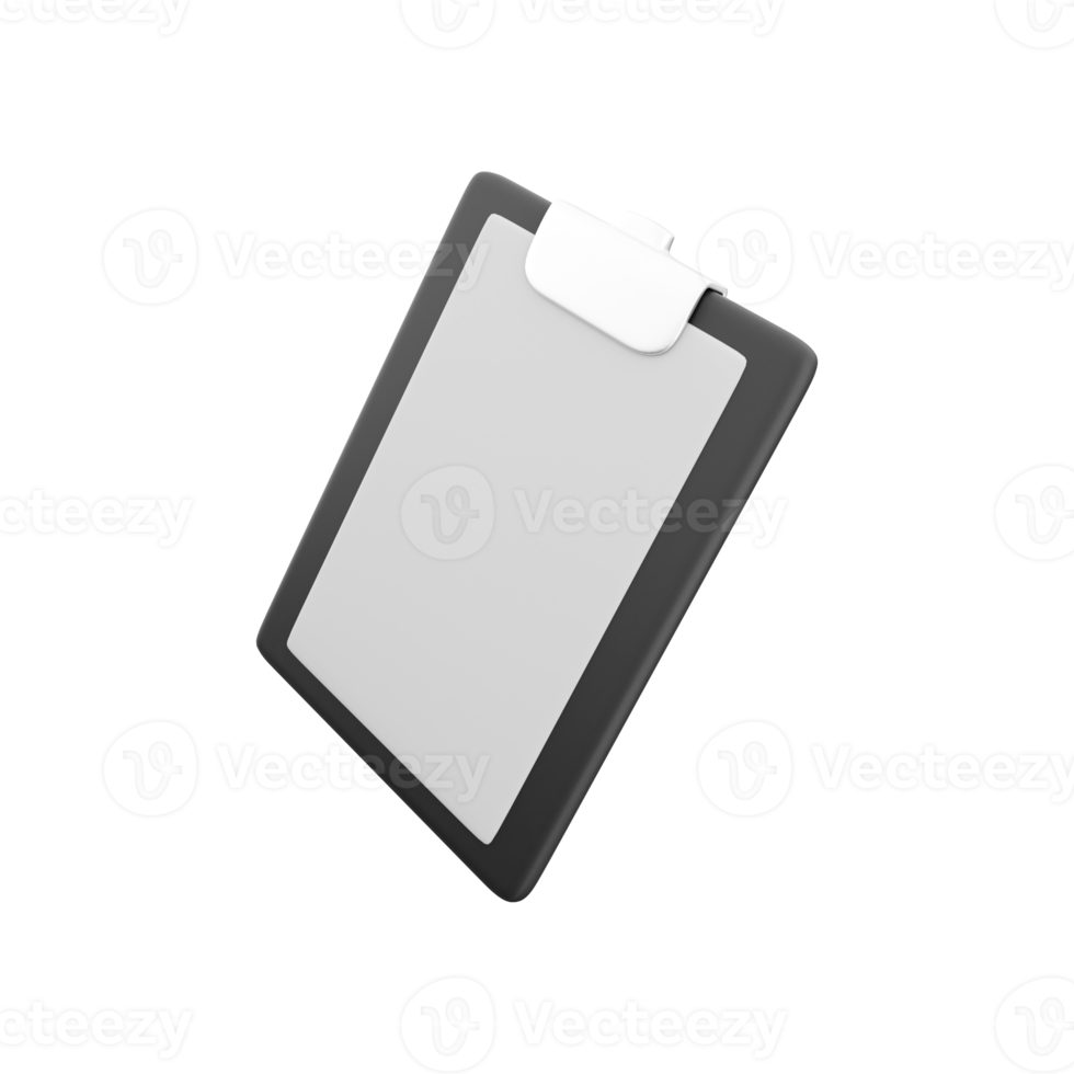 3D rendering wooden clipboard with white paper, 3D rendering. 3D rendering wooden clipboard white paper icon png