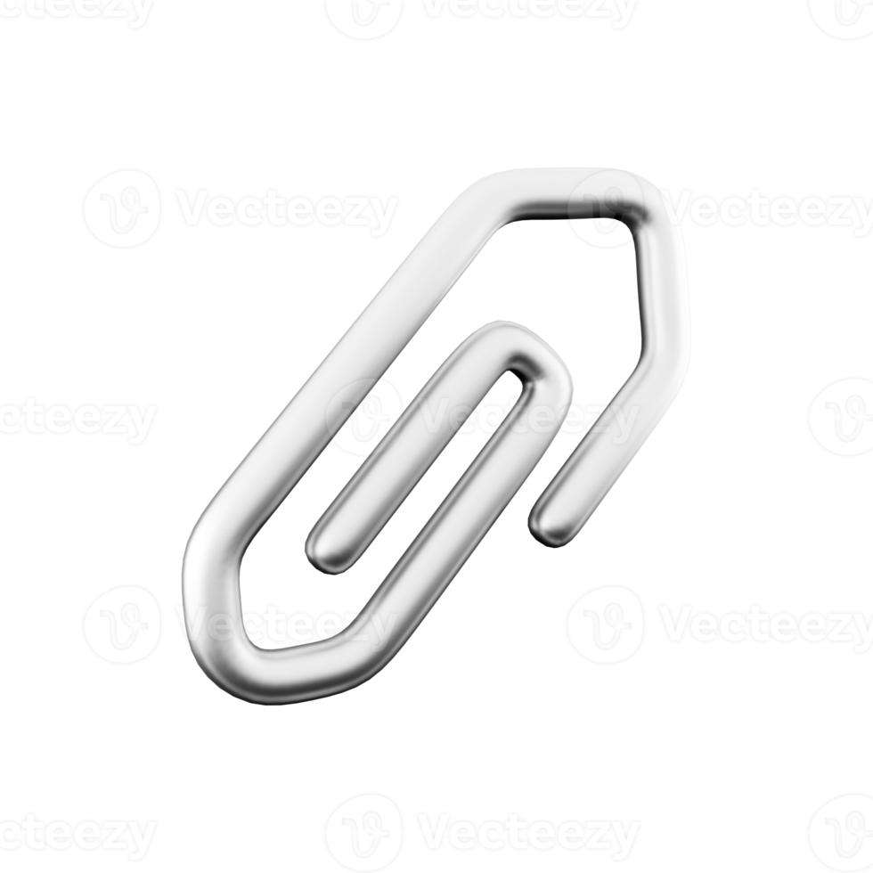 paper clip 3d icon in front view 14578091 PNG, clip 